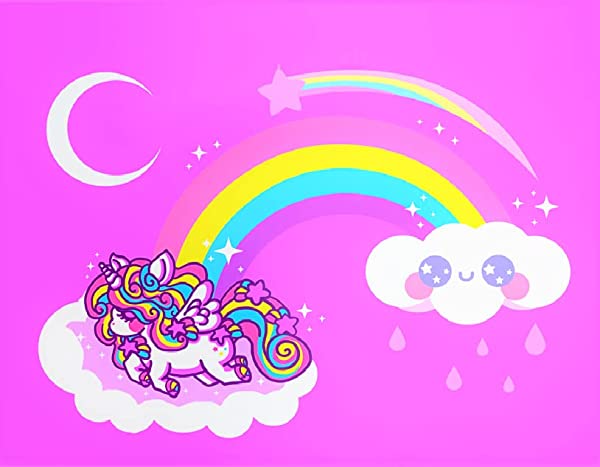 Cialda rettangolare per torta UNICORNI UNICORNO decorazione alimentare senza glutine personalizzazione grafica inclusa topper cake design img 6 (Pasta di zucchero, 20x30 cm)