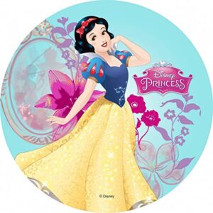 Cialda rotonda per torta BIANCANEVE PRINCIPESSE DISNEY decorazione alimentare senza glutine personalizzazione grafica inclusa topper cake design img 11 (Ostia, 18 cm)