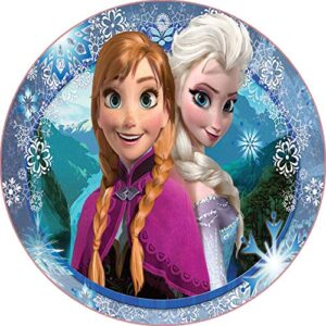 Cialda rotonda per torta FROZEN decorazione alimentare senza glutine personalizzazione grafica inclusa topper cake design img 5 (Ostia, 20 cm)