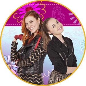 Cialda rotonda per torta MAGGIE E BIANCA decorazione alimentare senza glutine personalizzazione grafica inclusa topper cake design img 4 (Pasta di zucchero, 20 cm)