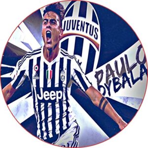 Cialda rotonda per torta CRISTIANO RONALDO CR7 JUVENTUS decorazione  alimentare senza glutine personalizzazione grafica inclusa topper cake  design img 8 (Ostia, 18 cm) - TortaPrint