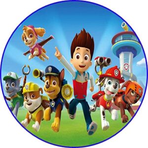 Cialda rotonda per torta PAW PATROL decorazione alimentare senza glutine personalizzazione grafica inclusa topper cake design img 2 (Pasta di zucchero, 16 cm)