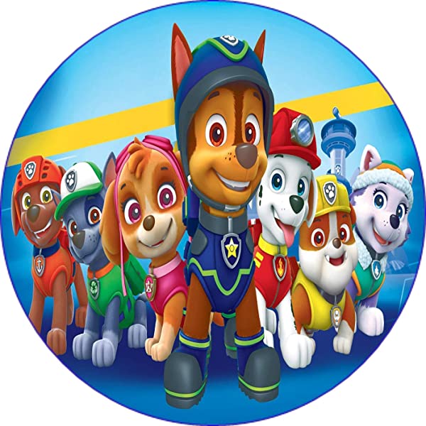 Cialda quadrata per torta PAW PATROL decorazione alimentare senza