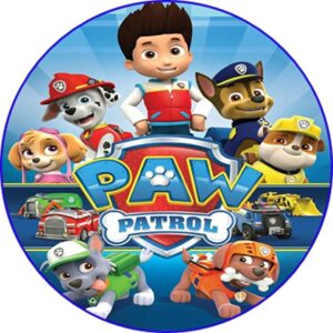 Cialda rotonda per torta PAW PATROL decorazione alimentare senza glutine personalizzazione grafica inclusa topper cake design img 4 (Pasta di zucchero, 20 cm)