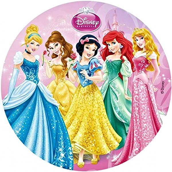 Cialda rotonda per torta PRINCIPESSE DISNEY decorazione alimentare senza  glutine personalizzazione grafica inclusa topper cake design img 14 (Pasta  di zucchero, 16 cm) - TortaPrint