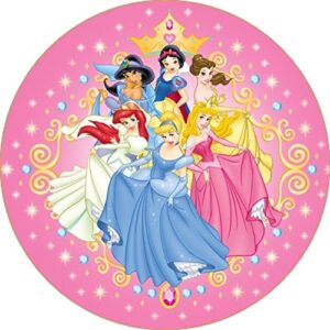 Cialda rotonda per torta PRINCIPESSE DISNEY decorazione alimentare senza glutine personalizzazione grafica inclusa topper cake design img 2 (Pasta di zucchero, 20 cm)