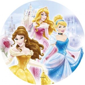 Cialda rotonda per torta PRINCIPESSE DISNEY decorazione alimentare senza glutine personalizzazione grafica inclusa topper cake design img 16 (Ostia, 20 cm)