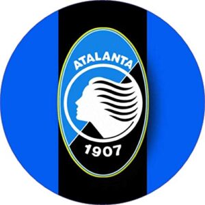 Cialda rotonda per torta SCUDETTO ATALANTA CALCIO SERIE A decorazione alimentare senza glutine personalizzazione grafica inclusa topper cake design img 1 (Ostia, 20 cm)
