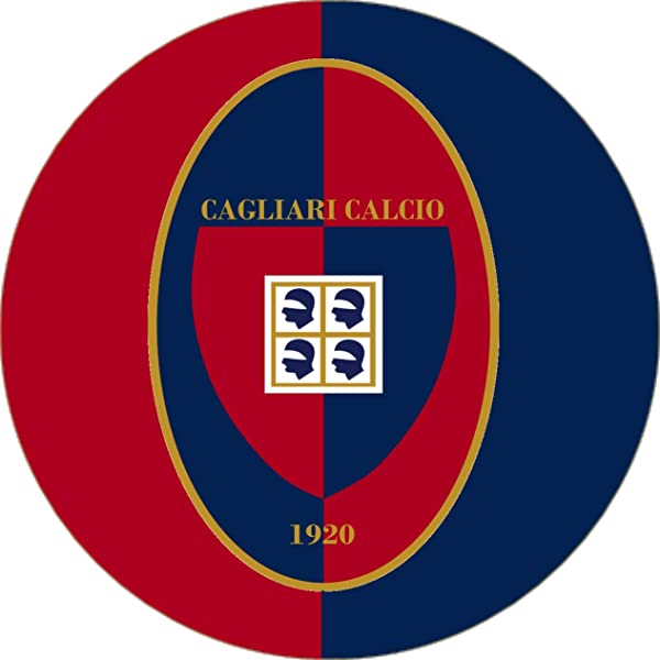 Cialda rotonda per torta SCUDETTO CAGLIARI CALCIO decorazione alimentare senza glutine personalizzazione grafica inclusa topper cake design img 1 (Ostia, 20 cm)