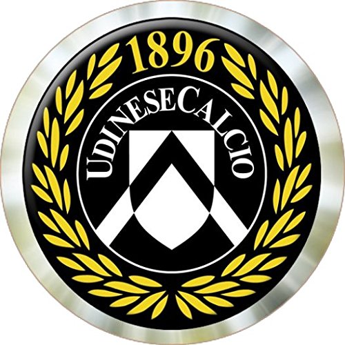 Cialda rotonda per torta SCUDETTO UDINESE CALCIO SERIE A decorazione alimentare senza glutine personalizzazione grafica inclusa topper cake design img 1 (Pasta di zucchero, 16 cm)