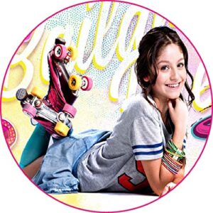 Cialda rotonda per torta SOYLUNA SOY LUNA decorazione alimentare senza glutine personalizzazione grafica inclusa topper cake design img 4 (Ostia, 18 cm)