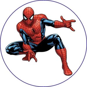 Cialda rotonda per torta SPIDERMAN Uomo Ragno decorazione alimentare senza glutine personalizzazione grafica inclusa topper cake design img 12 (Ostia, 18 cm)