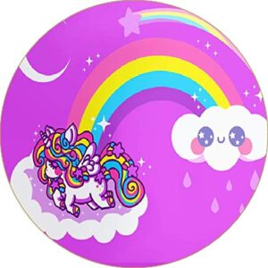 Cialda rotonda per torta UNICORNI UNICORNO decorazione alimentare senza glutine personalizzazione grafica inclusa topper cake design img 08 (Ostia, 20 cm)