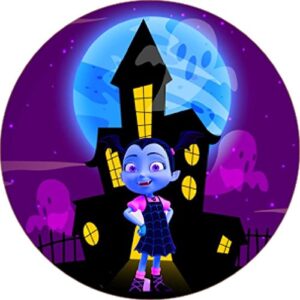 Cialda rotonda per torta VAMPIRINA decorazione alimentare senza glutine personalizzazione grafica inclusa topper cake design img 2 (Pasta di zucchero, 16 cm)