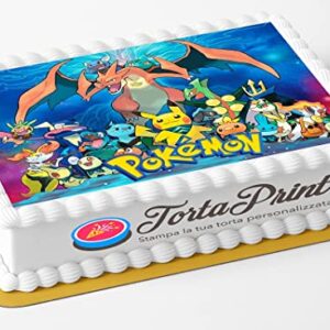 TOPPER CAKE POKEMON Cialda per torta PERSONALIZZATA rettangolare img 2
