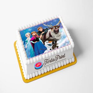 Topper Cake FROZEN Cialda per torta PERSONALIZZATA quadrato 3