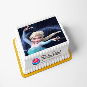 Topper Cake FROZEN Cialda per torta PERSONALIZZATA quadrato 6