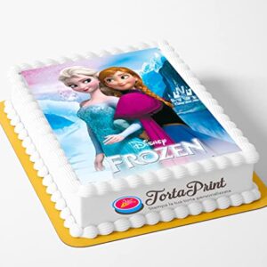 Topper Cake FROZEN Cialda per torta PERSONALIZZATA rettangolare 9
