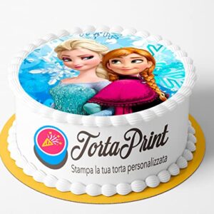Topper Cake FROZEN Cialda per torta PERSONALIZZATA rotondo 11