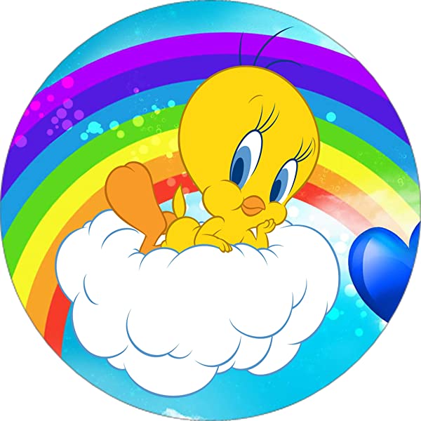 Cialda per torta TITTY Tweety decorazione alimentare senza glutine personalizzazione grafica inclusa topper cake rotondo 4 - immagine 3